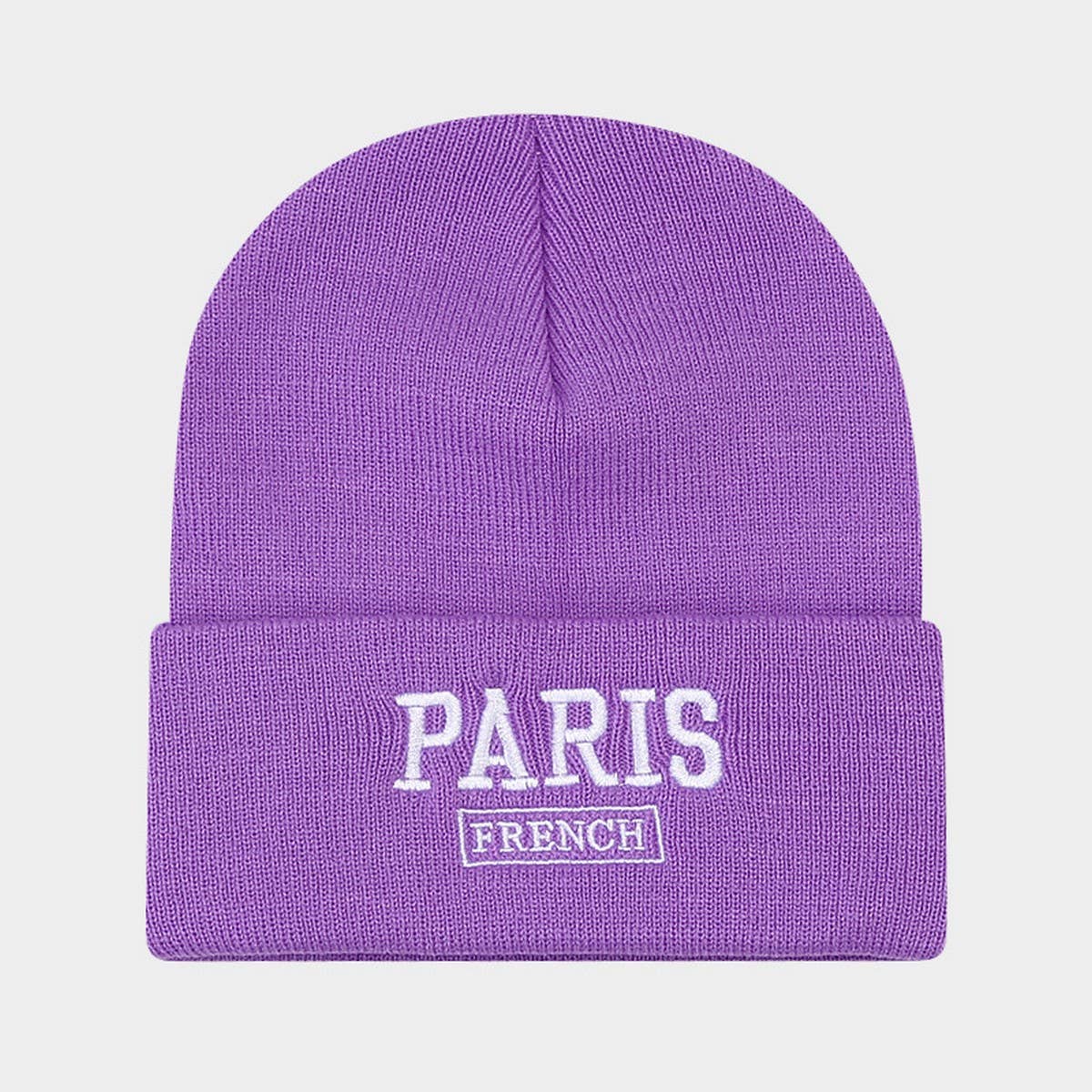 KOREAN STYLE EMBROIDERED LETTER KNITTED HAT_CWAH2120