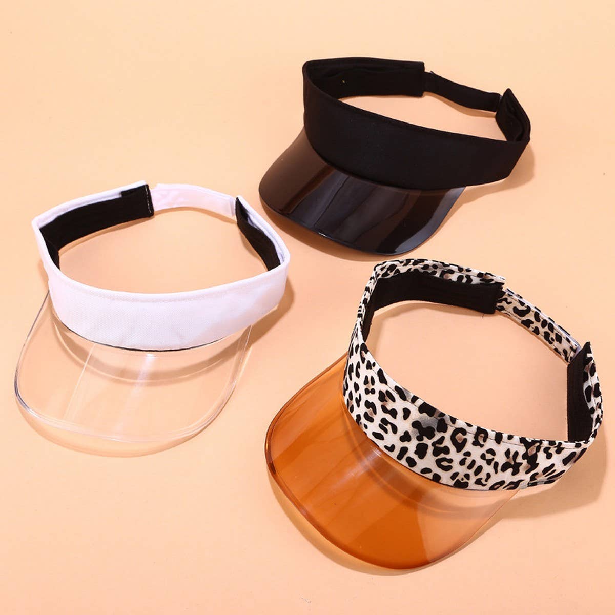 PVC Visor Hat - Summer Sunshade Cap for Beach_CWAH3285