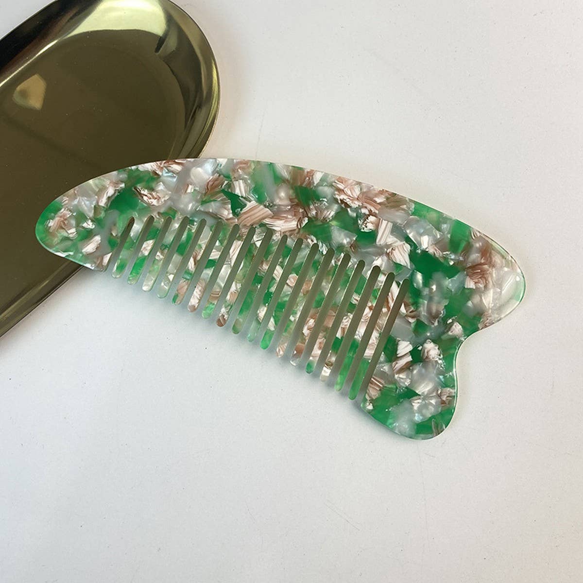 Acetate Anti-Static Comb with Fine Teeth & Heart_CWMM6437