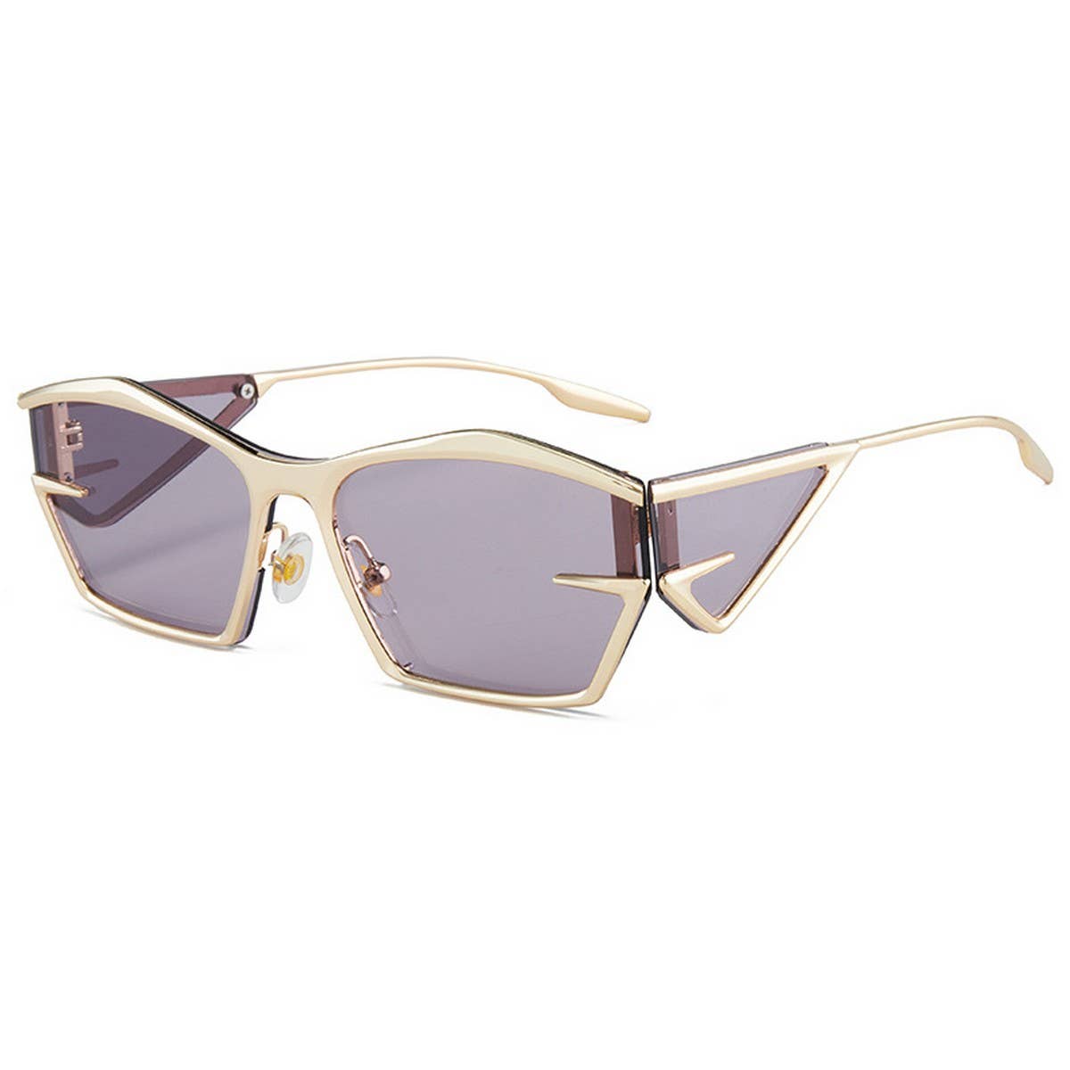 Futuristic Irregular Metal Fashion Sunglasses