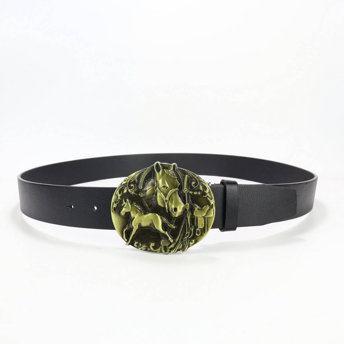 WESTERN STYLE BELT BUCKLE WITH ANIMAL ENGRAVING_CWABE0437