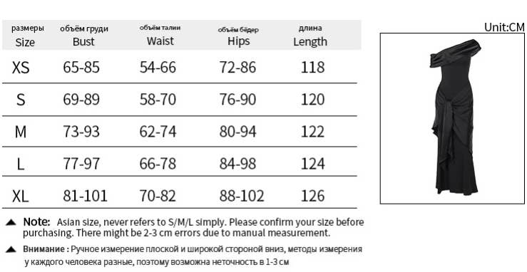 CWDMD4240_ONE-SHOULDER MESH RIBBON ELEGANT BLACK DRESS