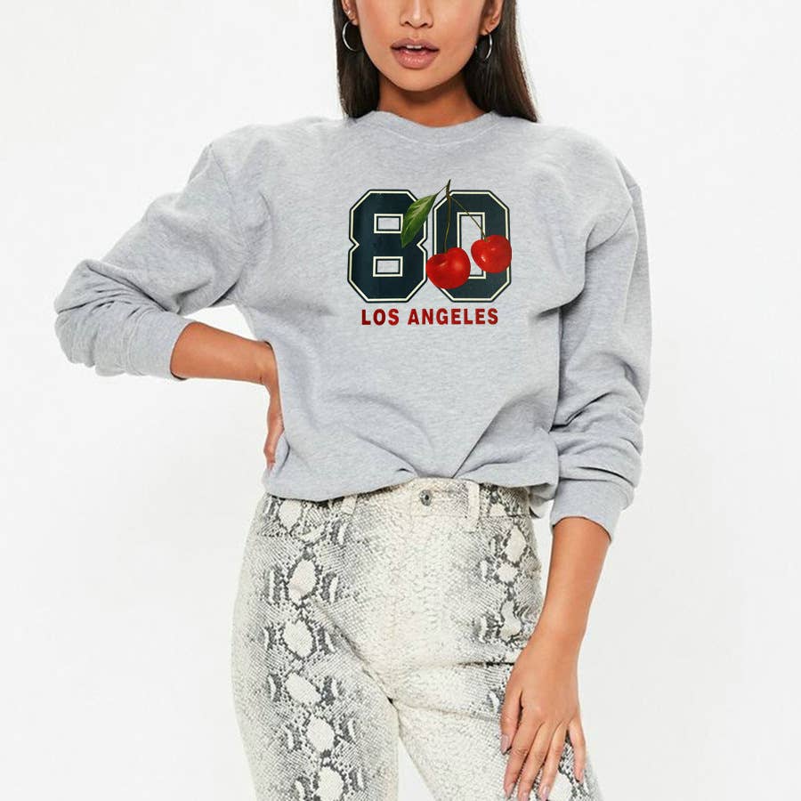 DROP SHOULDER LOOSE CREW NECK LONG SLEEVE HOODIE