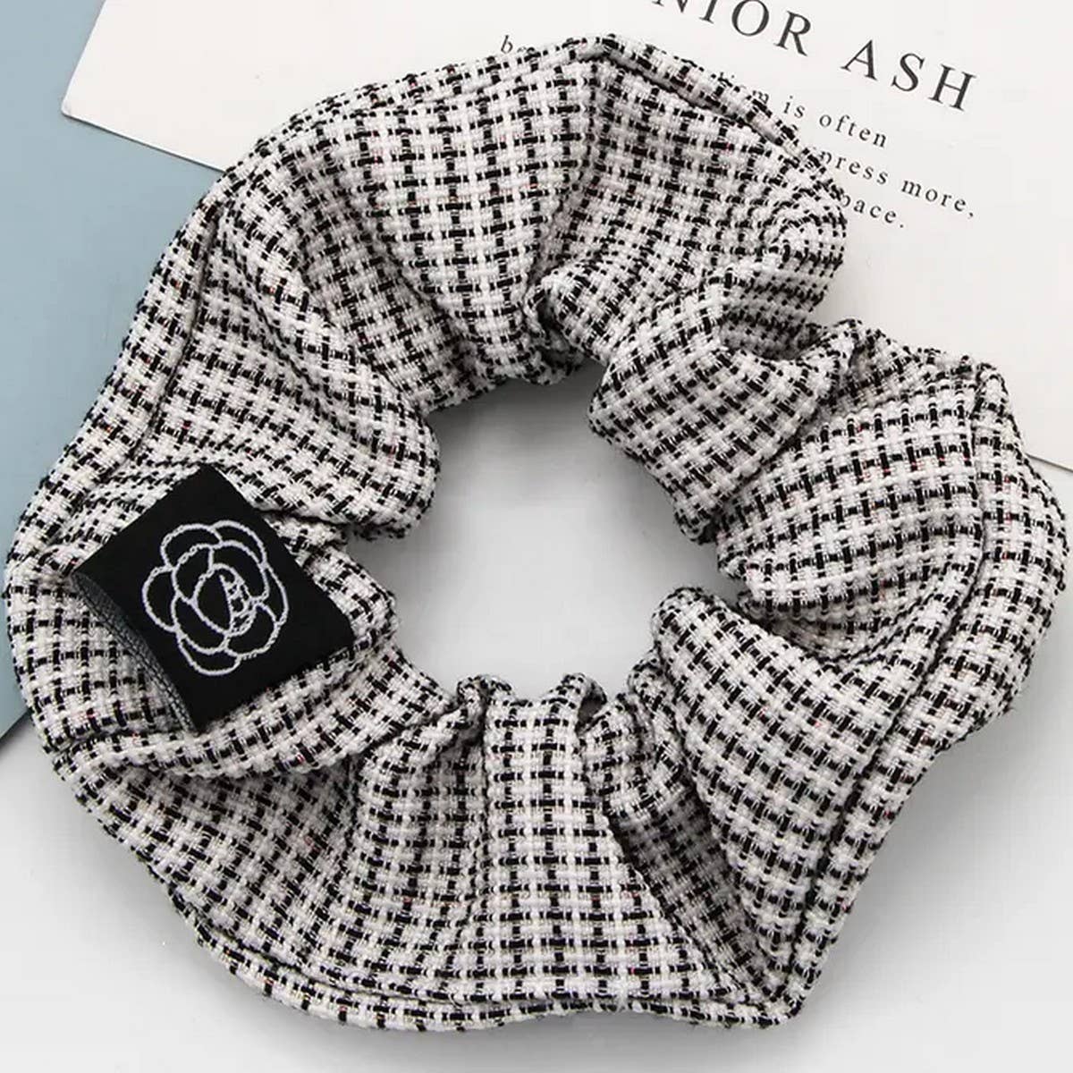 2PCS HAIR TIE PLAID PATTERN  SCRUNCHIE_CWAHA0181