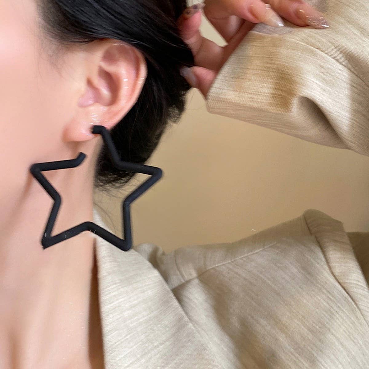 EUROPEAN AND AMERICAN GEOMETRIC EARRINGS_CWASC1338