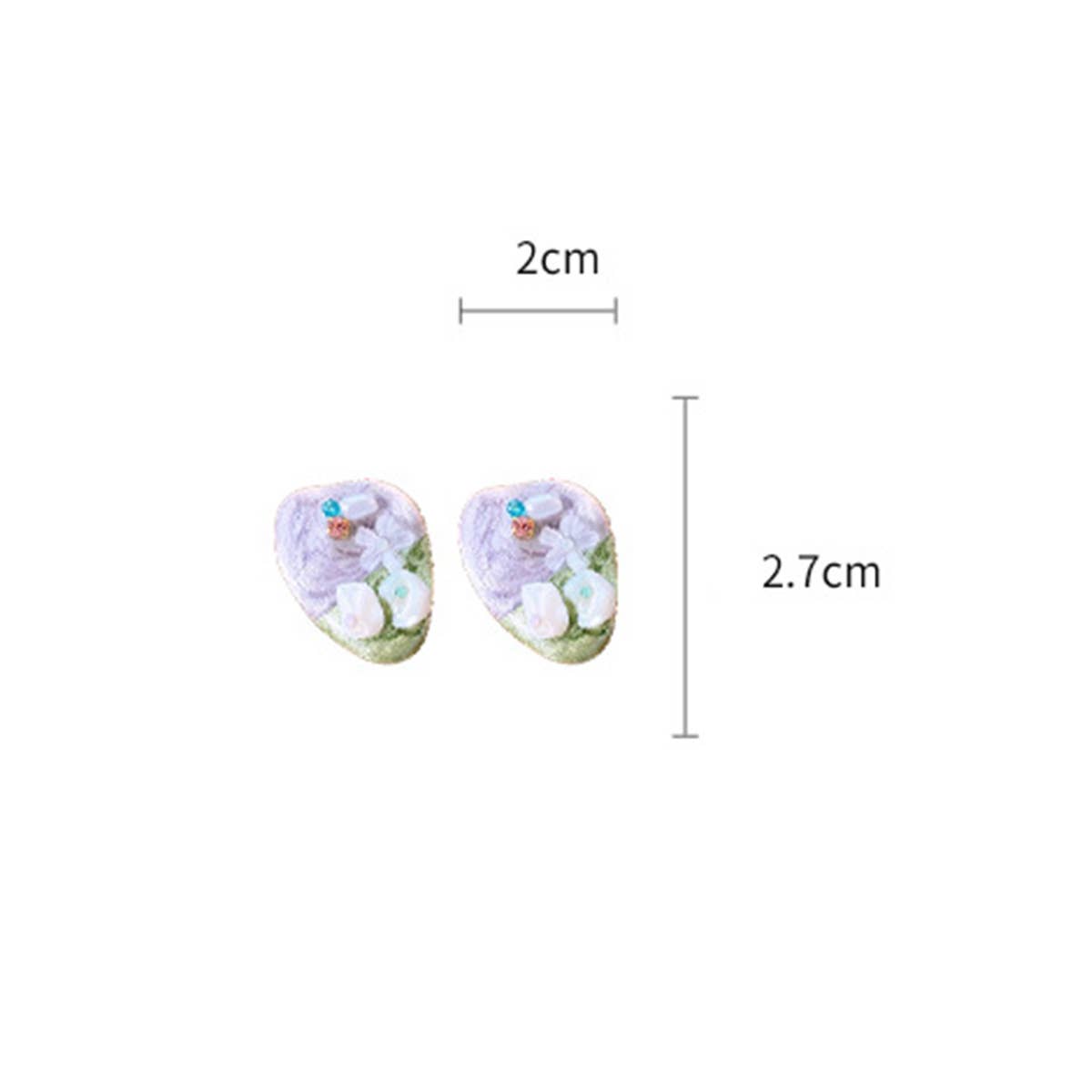 MONET GARDEN OIL PAINTING STYLE EARRINGS