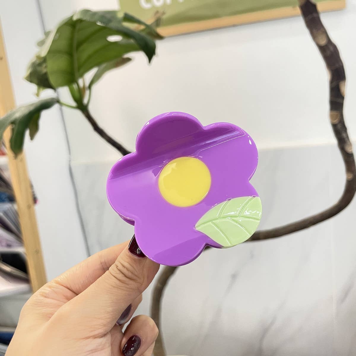 SIMPLE FLOWER SMALL RED FLOWER CANDY COLOR HAIRPIN_CWAHA0972