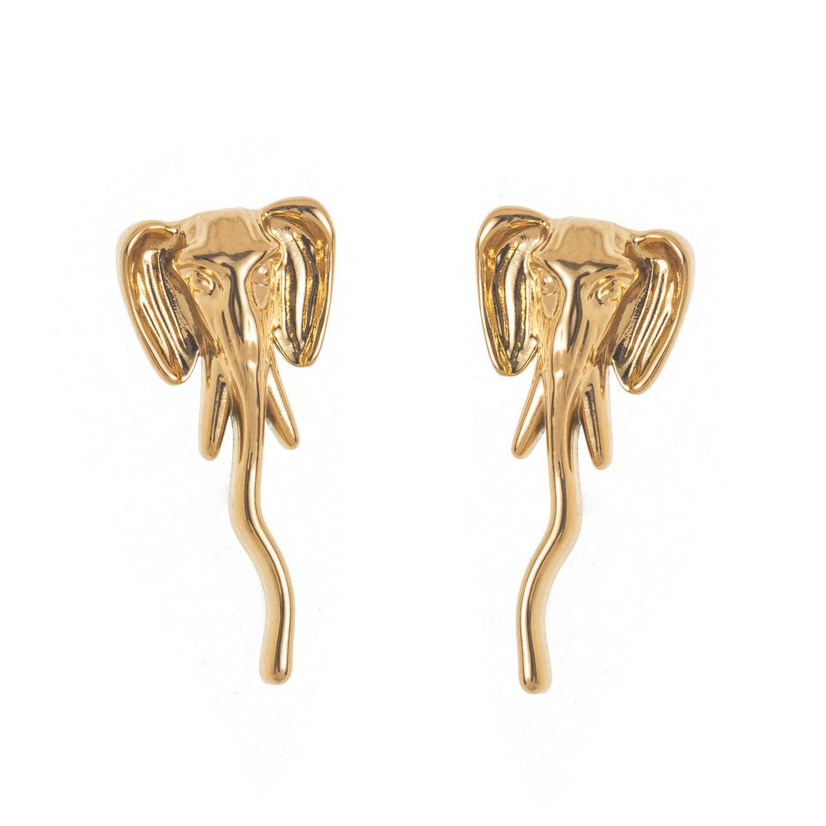 Trendy Elephant Stainless Steel Earrings