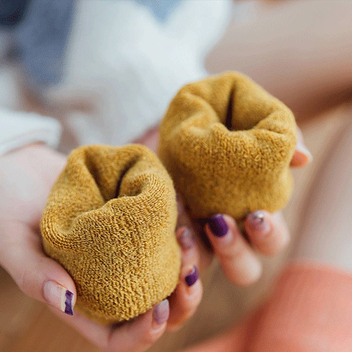 WINTER PLUS VELVET THICK WARM TERRY MID-TUBE SOCKS