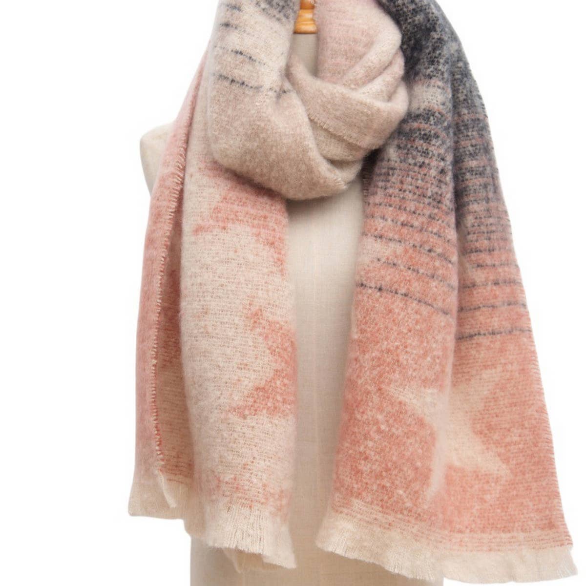 Star Gradient Scarf ??Jacquard Winter Wrap_CWASC0859