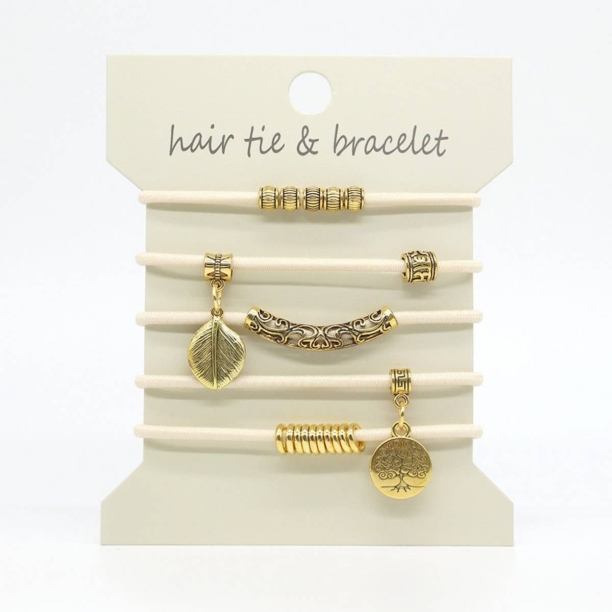 TREE OF LIFE SILVER BRACELET HAIR SCRUNCHIES