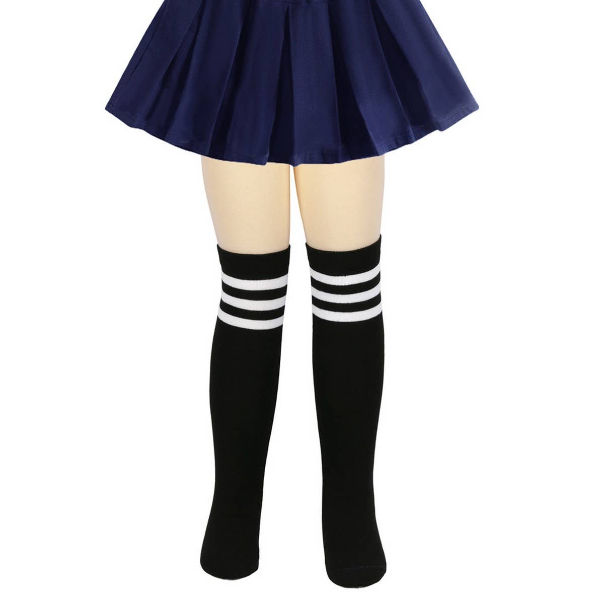 CWMM10085_KIDS STRIPED KNEE-HIGH SOCKS COSPLAY