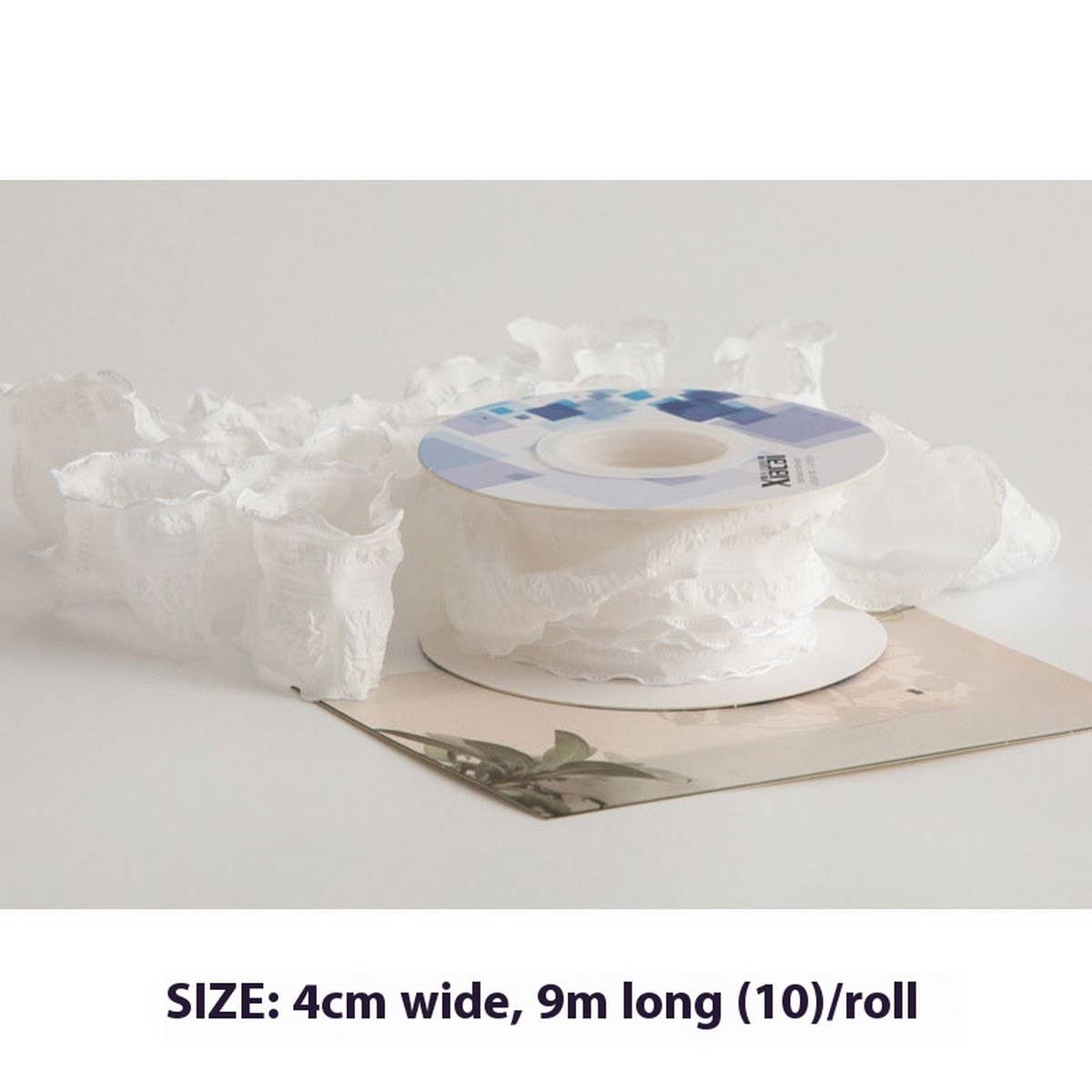 COLORFUL PUFF PLAID RIBBON FISHTAIL YARN RIBBON