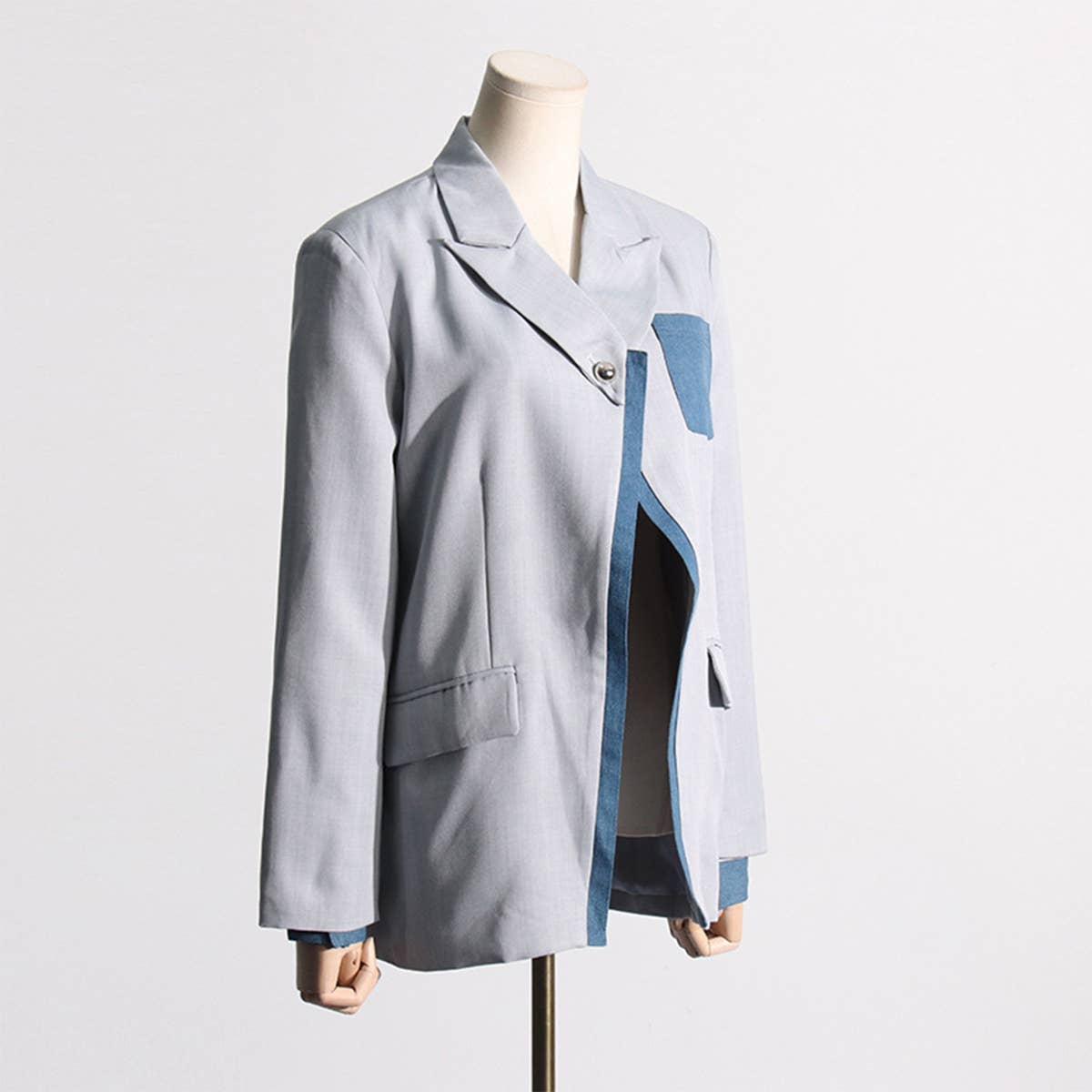 Casual Colorblock Loose Blazer for Women_CWOCO1246