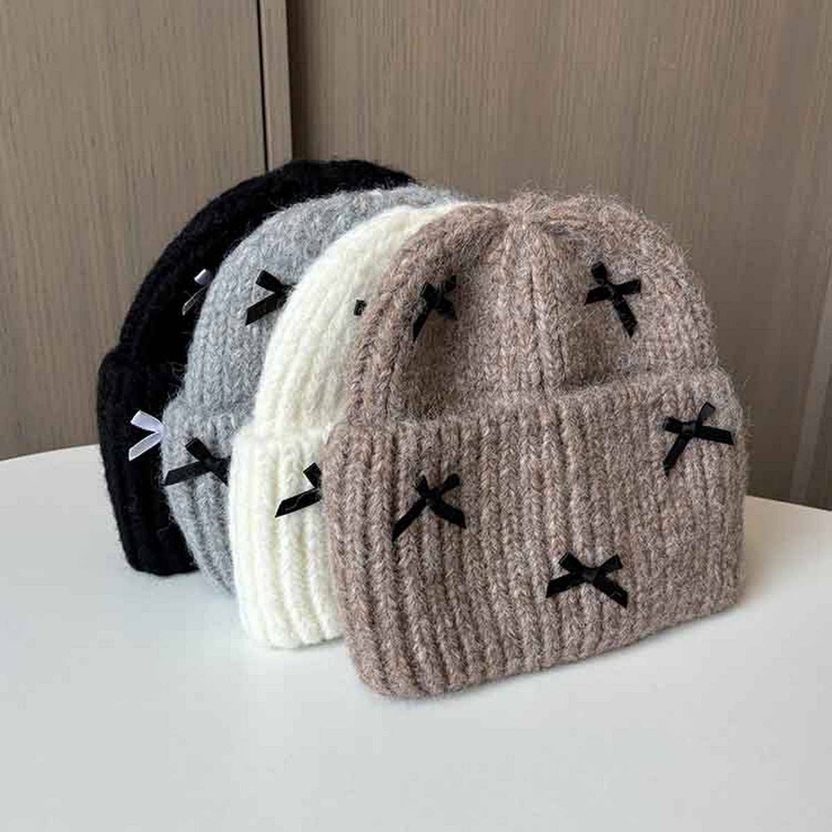 NEW AUTUMN AND WINTER BOW KNITTED HAT_CWAB2913
