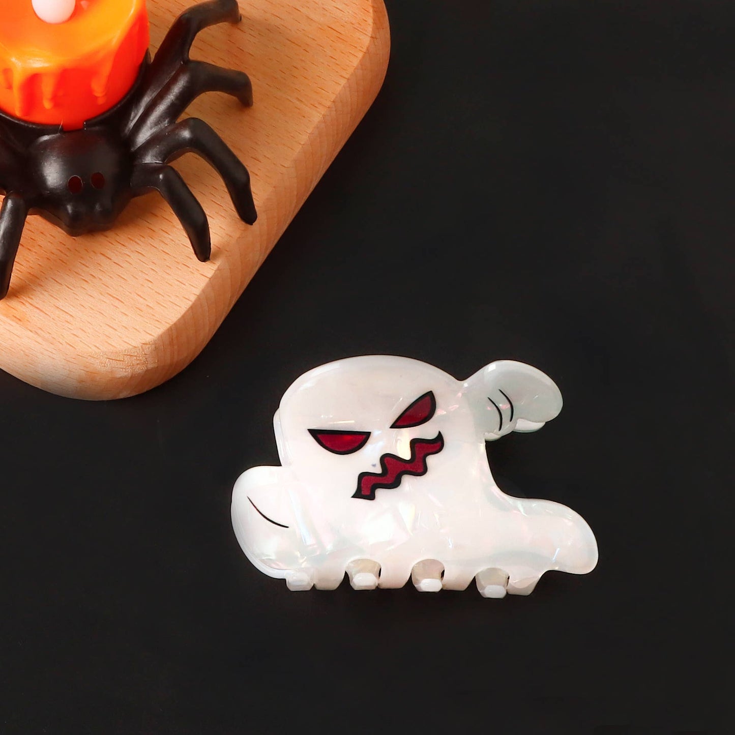 CUTE SPOOKY WHITE KID HAIR CLIP FOR HALLOWEEN