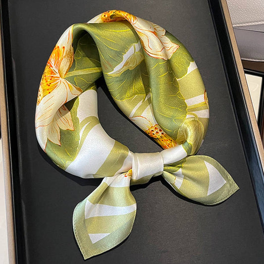 Silk Square Neck Scarf for Women ? 100% Mulberry
