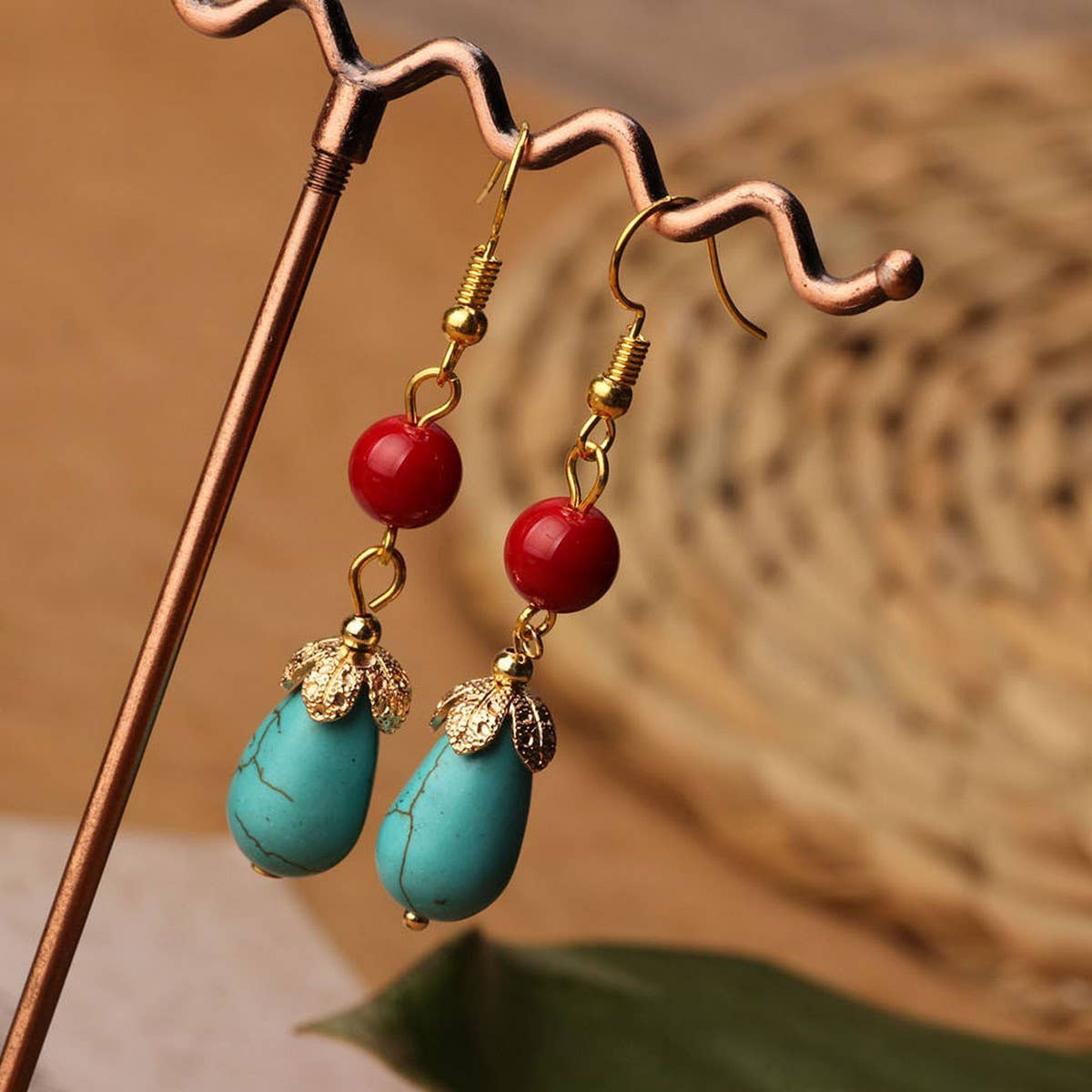 RETRO ETHNIC STYLE FASHION HAND-WOVEN EARRINGS_CWAJE3987