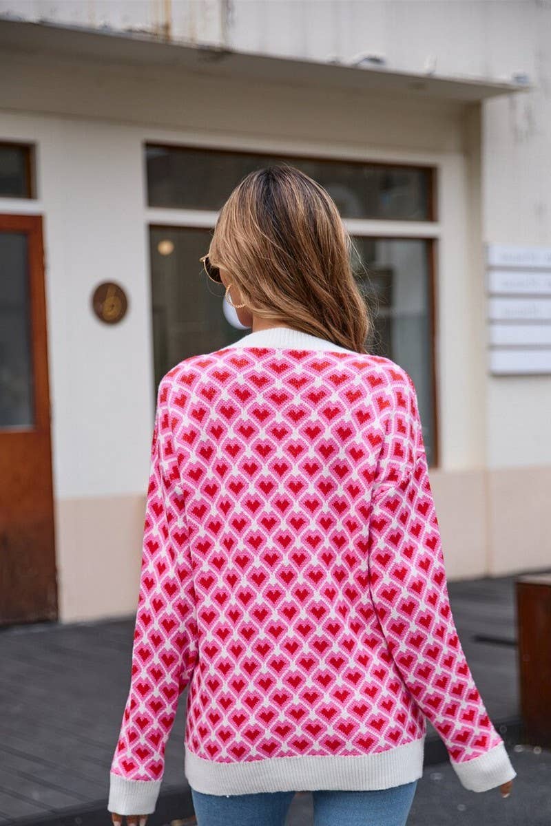 CWOSWL07608_VALENTINE'S DAY CREW NECK HEART KNIT SWEATER