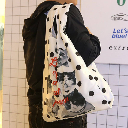 FOLDING DOUBLE SHOPPING BAG LARGE HANDBAG_CWAB1818