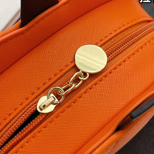 HALLOWEEN PUMPKIN DIAGONAL SMALL ROUND BAG_CWAB0982