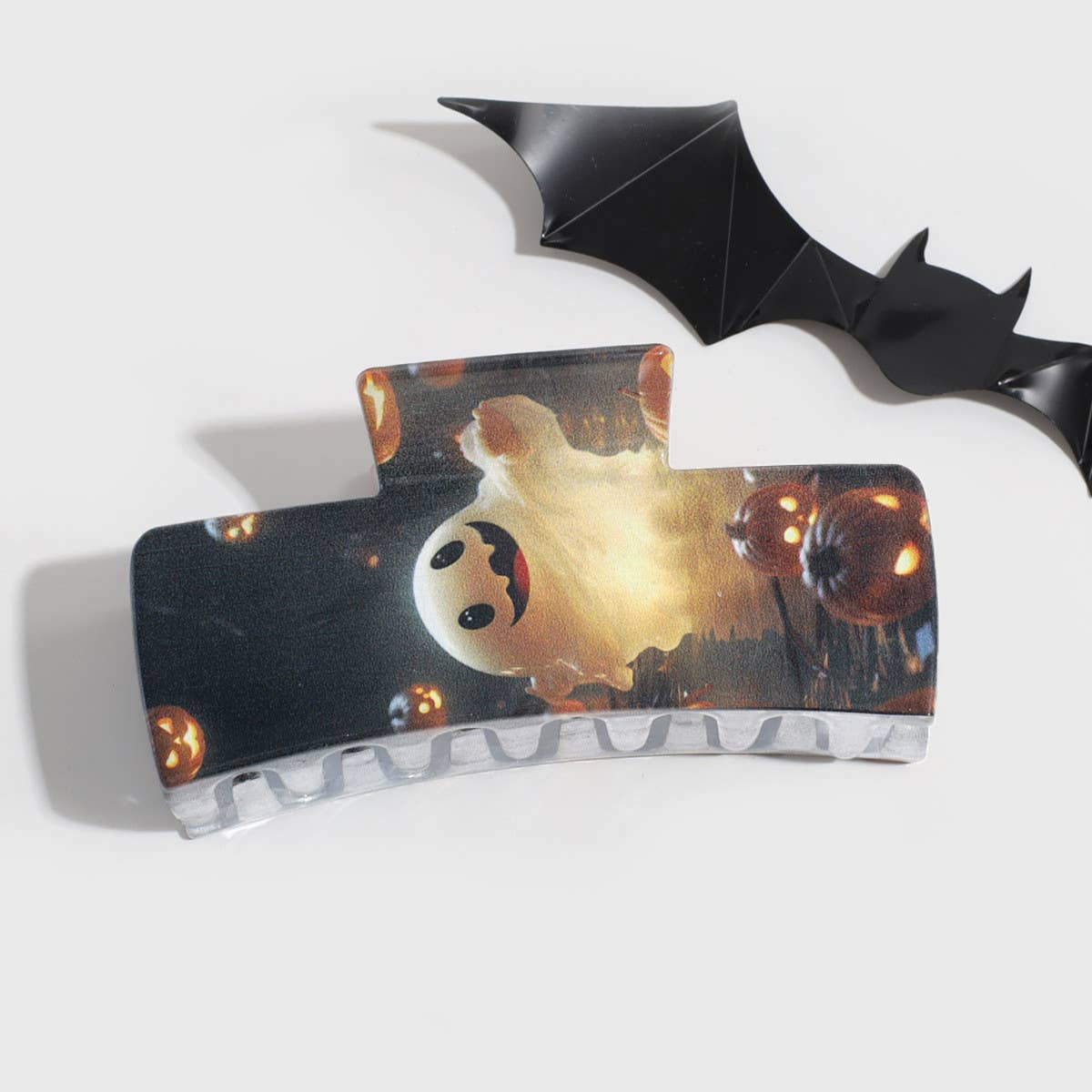 Halloween Ghost, Pumpkin & Bat Hair Claw