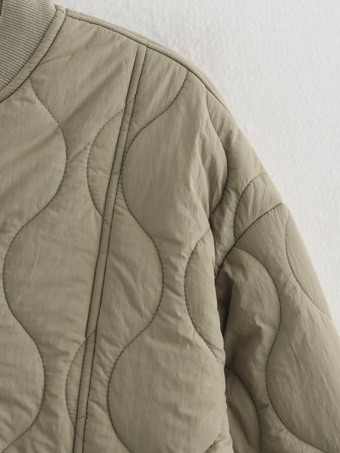 Fashionable quilted cotton cotton-padded jacket