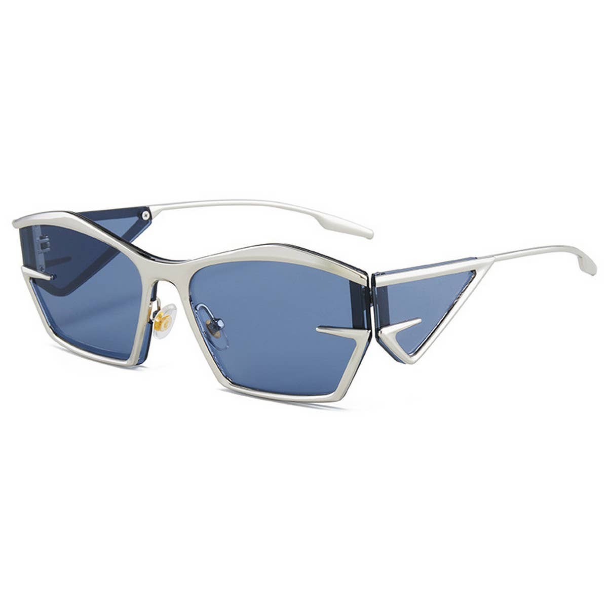 Futuristic Irregular Metal Fashion Sunglasses