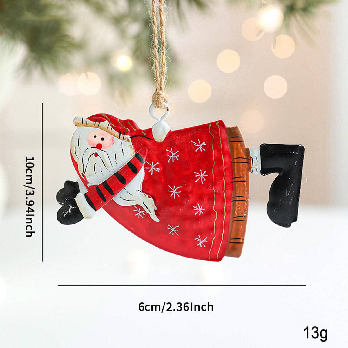 Rustic Iron Angel Santa Snowman Tree Hanging