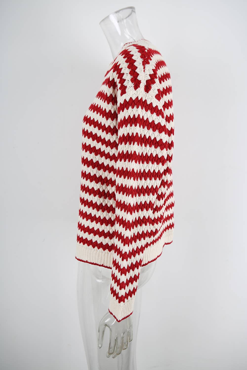 Advanced sense simple striped sweater