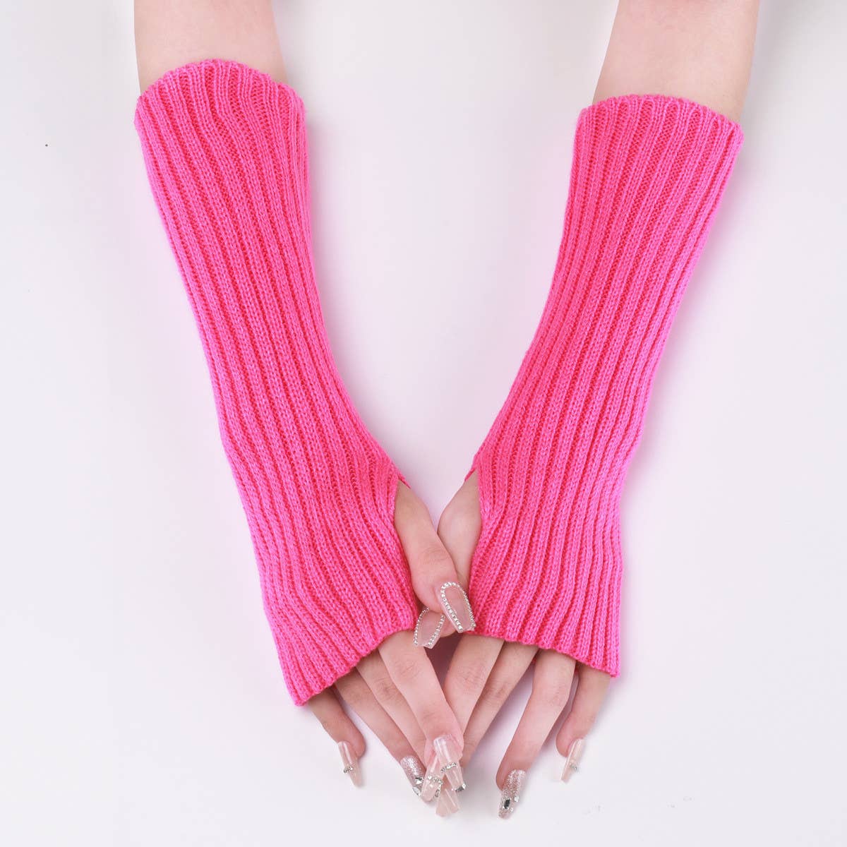 LONG KNITTED WARM FINGERLESS GLOVES_CWAG0096
