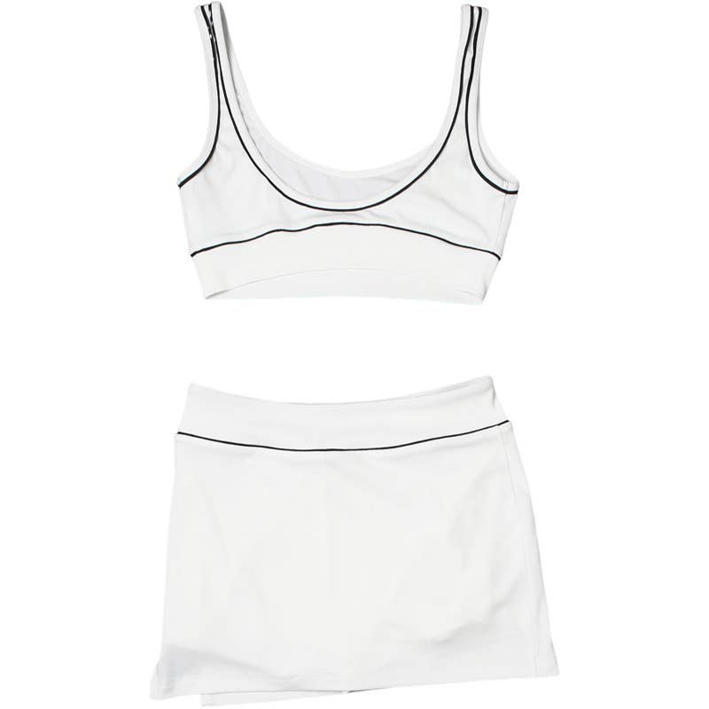 Sexy Crop Tank and Bodycon Skirt Sports Set