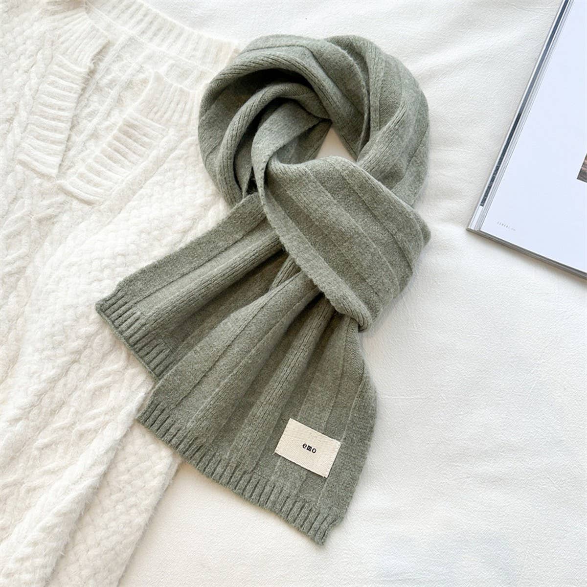 Knit Stripe Scarf - Warm Fall/Winter Unisex Scarf