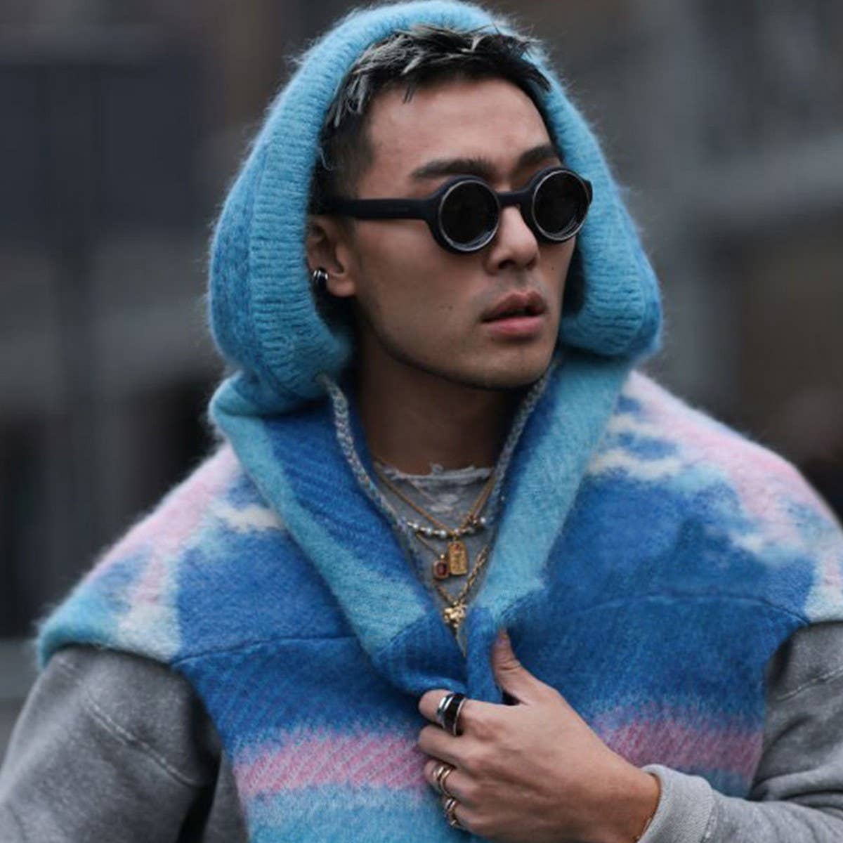 FASHIONABLE HIGH-END ROUND FRAME SUNGLASSES