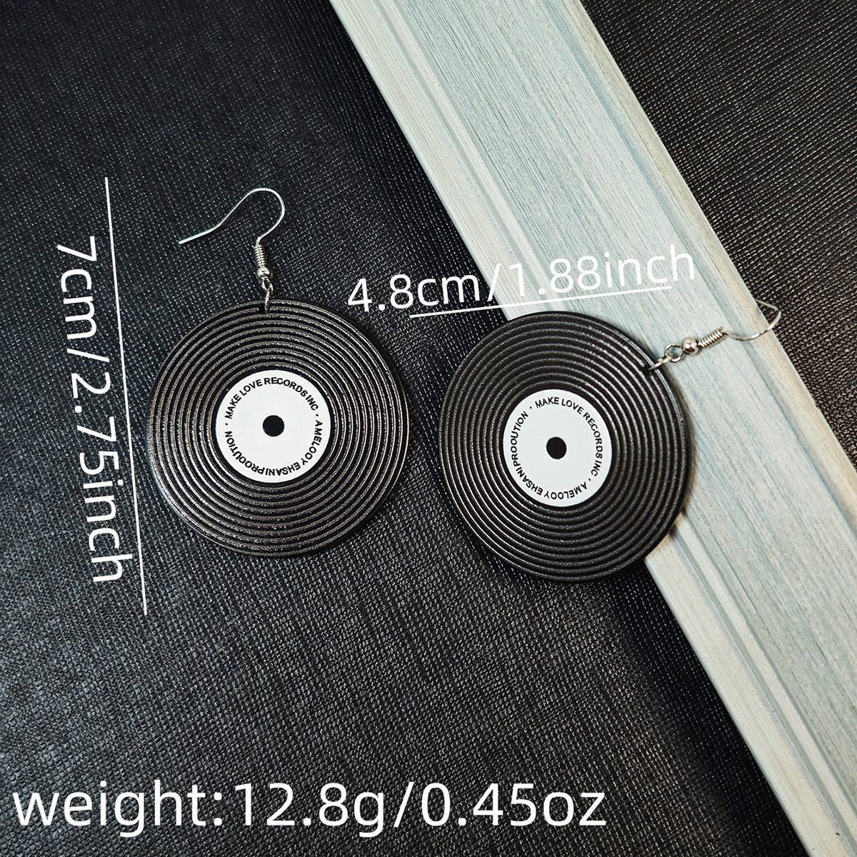 CREATIVE SIMPLE LETTER GEOMETRIC ROUND EARRINGS