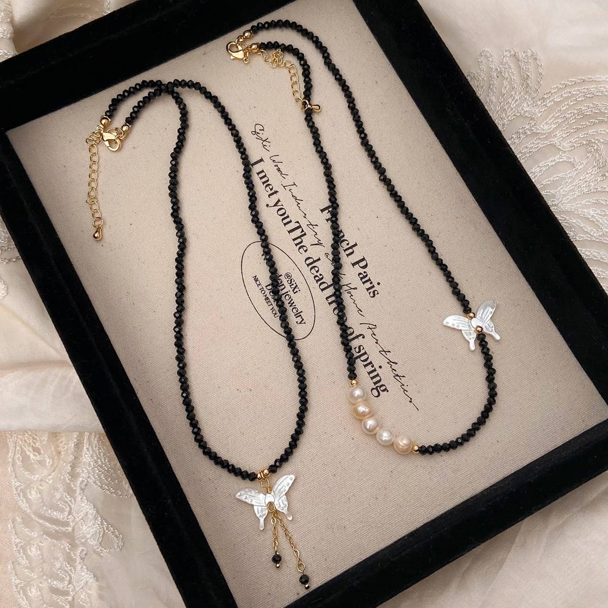 HOT GIRL STYLE BUTTERFLY BEADED NECKLACE FOR WOMEN