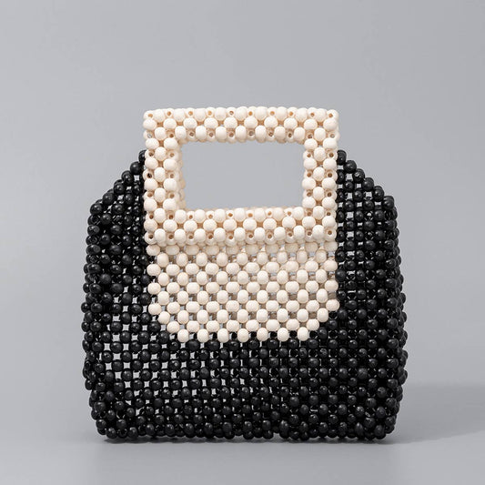 HANDWOVEN WOODEN BEAD TOTE BAG_CWAB2006