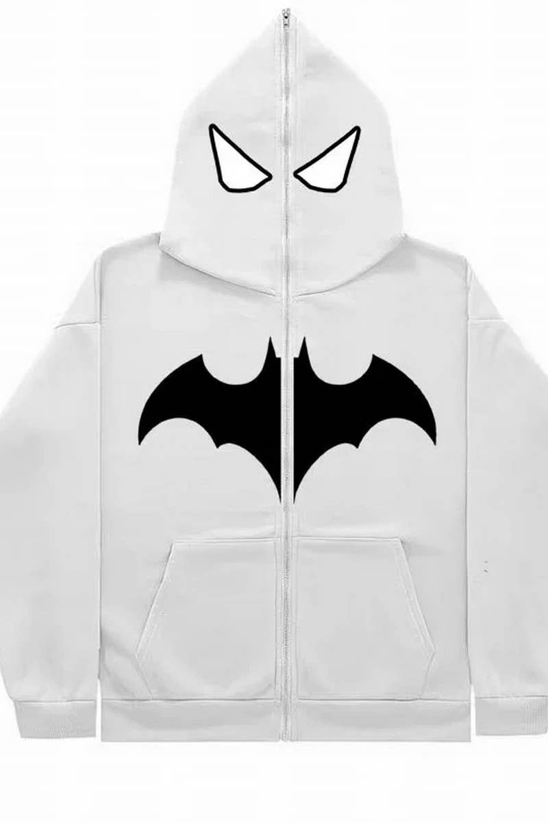 CWOCO1186_HALLOWEEN BATMAN FULL ZIP HOODED SWEATSHIRT