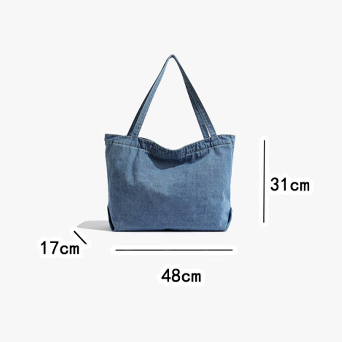 Casual denim single-shoulder underarm bag