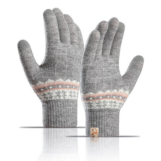 WINTER DOUBLE-LAYER FLEECE TOUCH SCREEN GLOVES