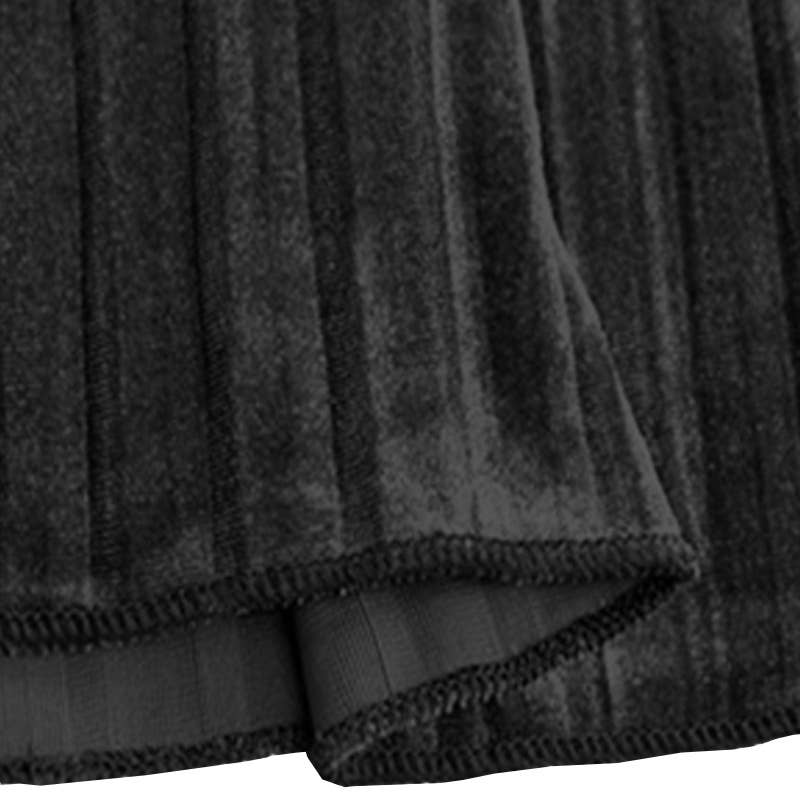 VELVET PLEATED PANTS LOOSE STRAIGHT PANTS