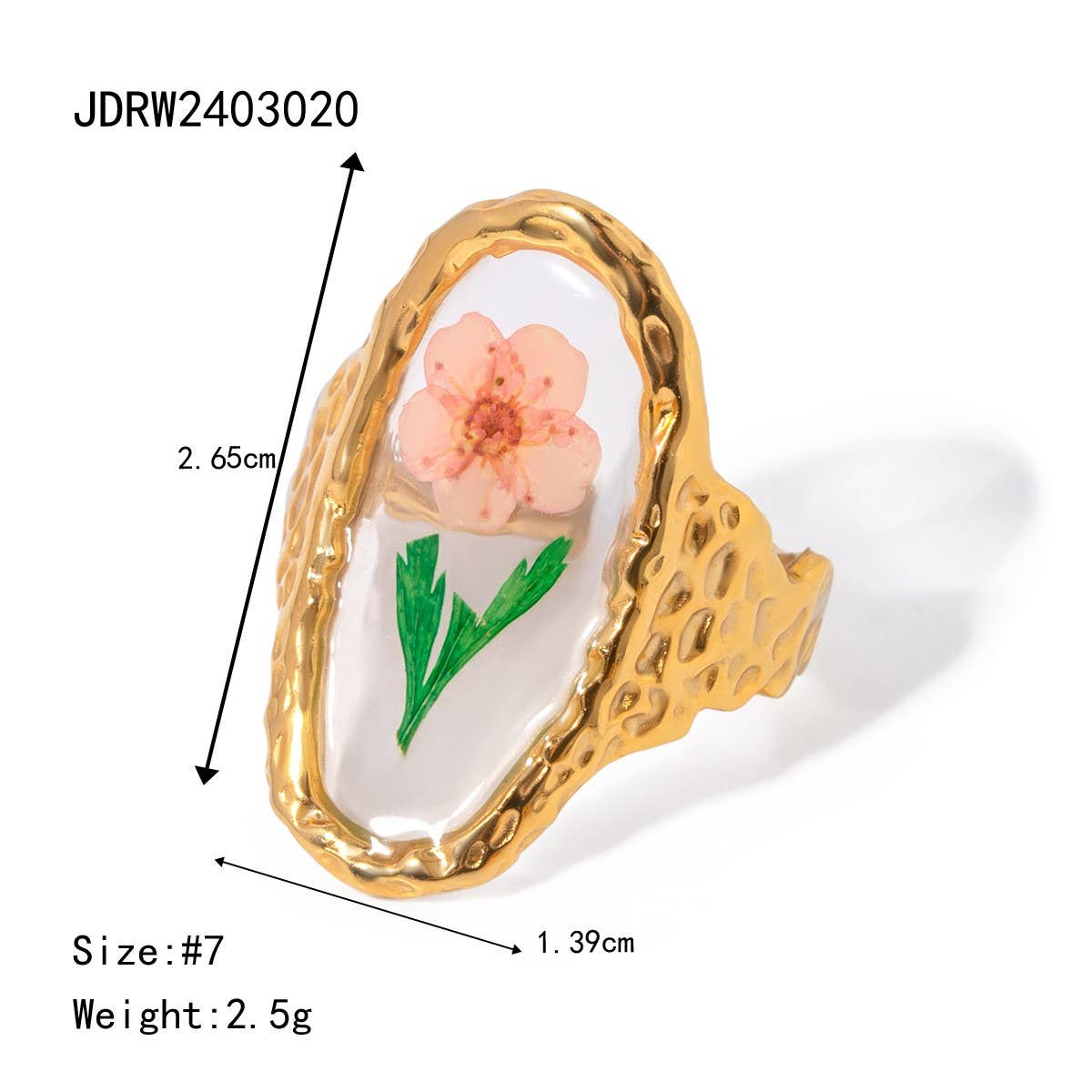 ROUND PRESERVED DRIED FLOWER RING