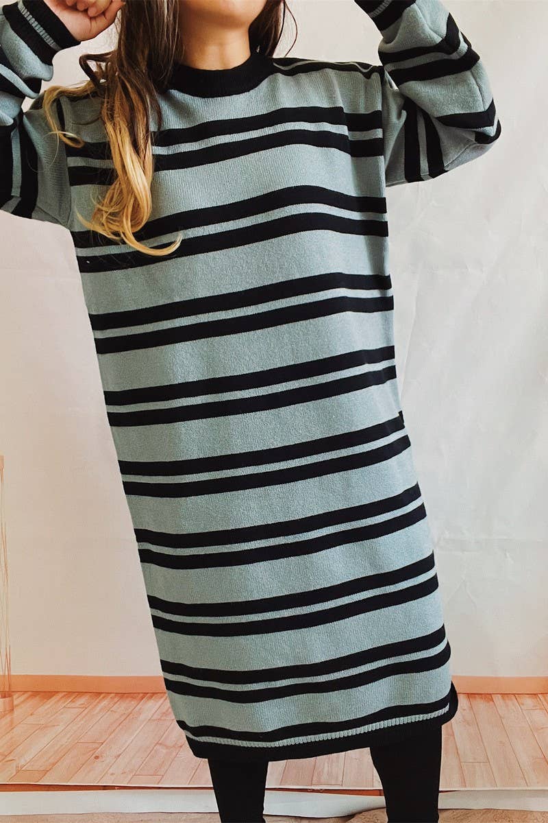 Temperament commuter knit dress sweater dress