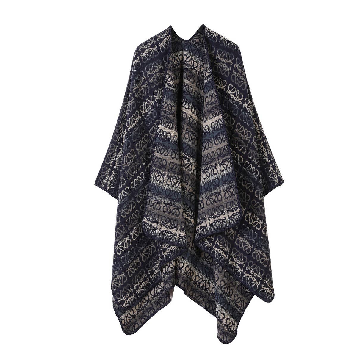 FAUX CASHMERE CAPE SHAWL WARM CAPE SCARF