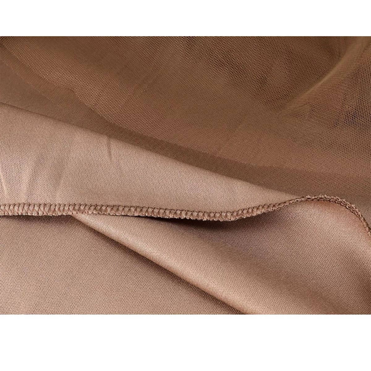 SOLID COLOR ELASTIC-WAIST MESH TULLE A-LINE SKIRT_CWBLS0372