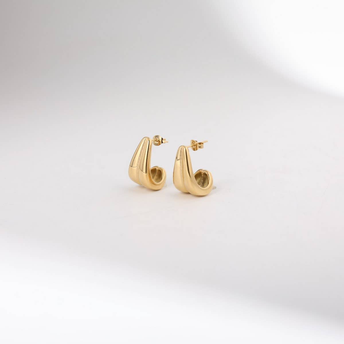 Stainless Steel Mirror Geometric Earrings_CWAJE5114