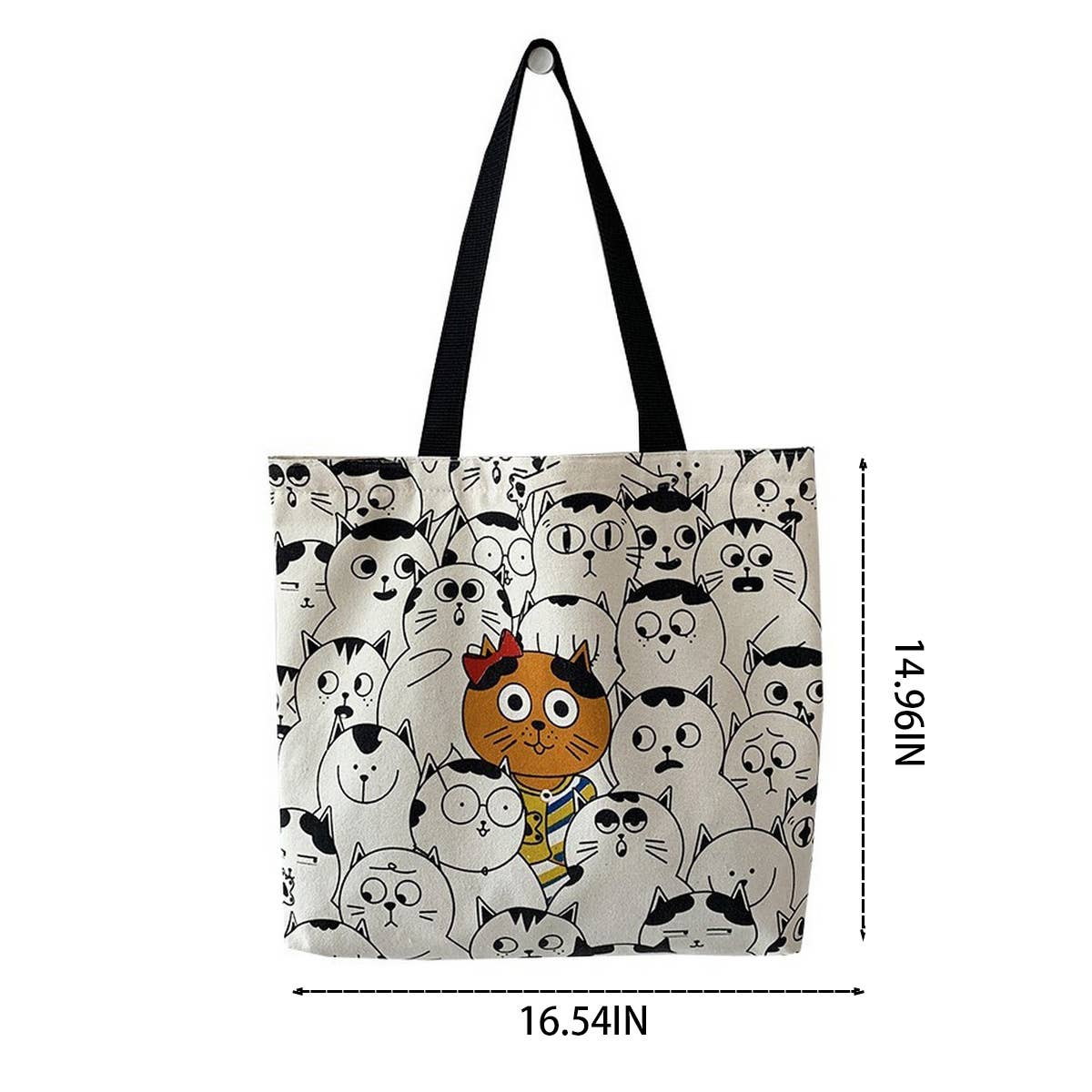 CANVAS TOTE BAGS WITH ADORABLE ANIMAL PRINT_CWAB2046