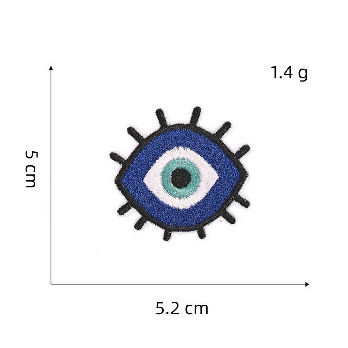 NEW DEVIL'S EYE EMBROIDERY CLOTHING PATCH