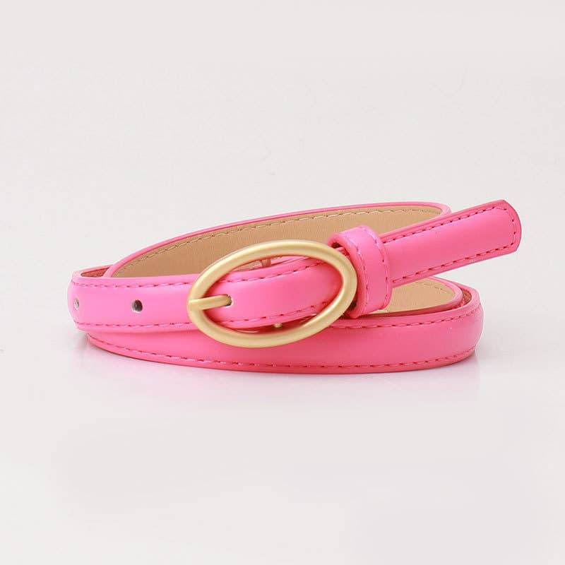 Versatile candy-colored decorated denim belt