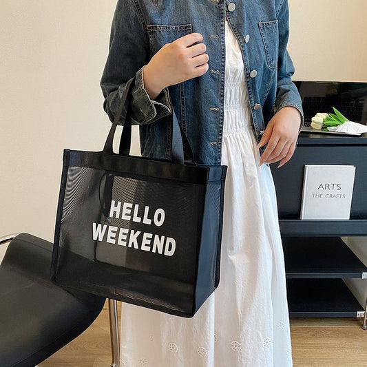 NEW LETTER MESH LARGE CAPACITY COSMETIC BAG_CWAB4455